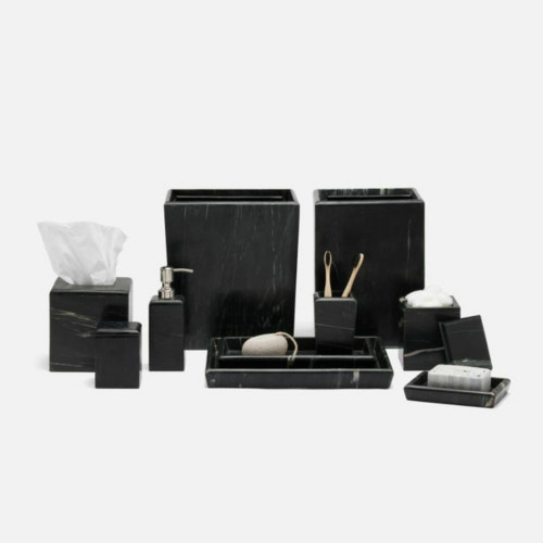 Kavala Black Marble Bath Set